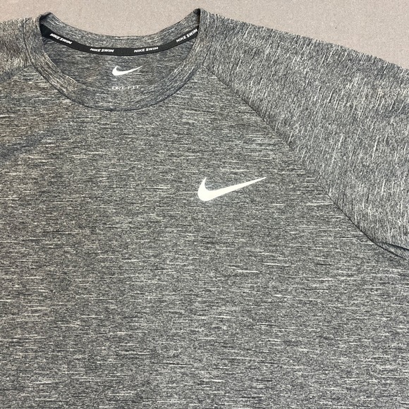 Nike Swim Men's Hydroguard Dri-FIT Stretch UPF 40+ Guard Size Large Gray - Picture 1 of 6